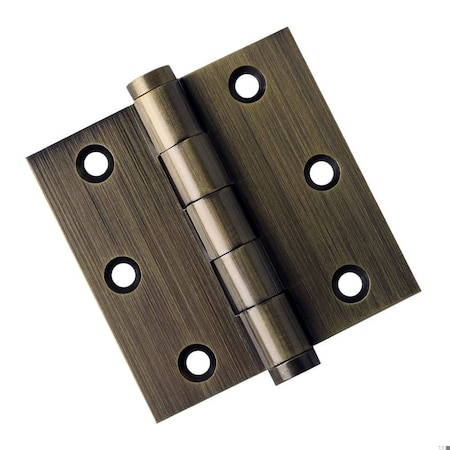 Embassy 3 x 3 Solid Brass Hinge, Antique Brass Finish with Flat Tips 3030US5F-1